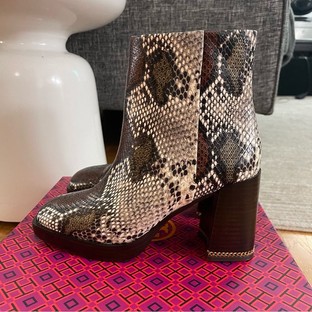 Tory Burch Ruby Snake Print Boots - image 4